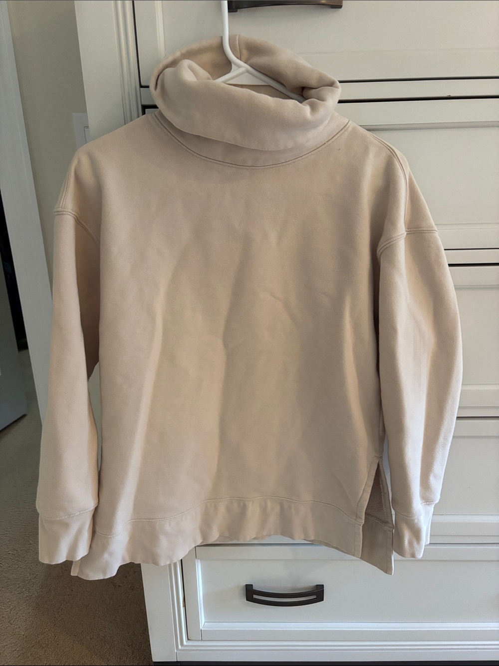 Athleta Cream Turtleneck Sweatshirt
